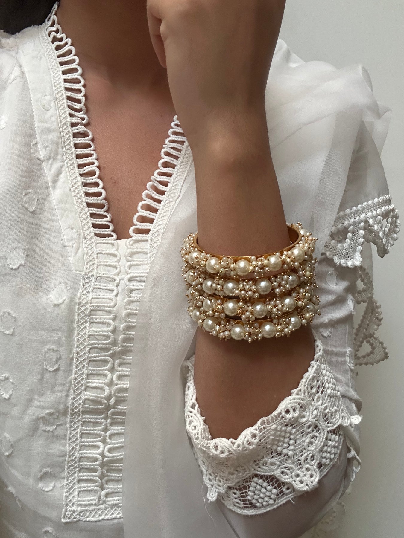 Elevate Valentine's Day Style with Our Exquisite Gold-Plated Cuff Bracelet  featuring Pearl and CZ Stone – Perfectly Average